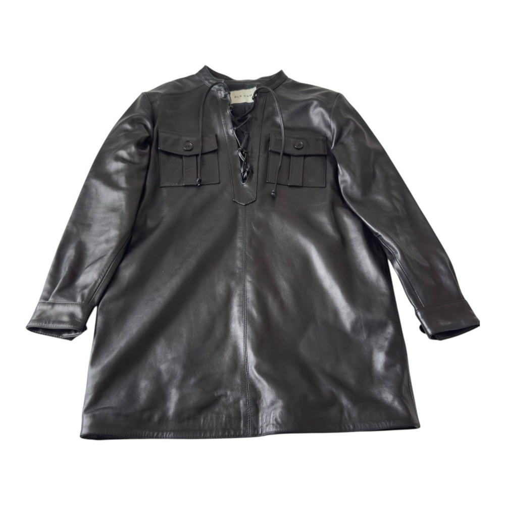 BLK DNM Women's Black Lamb Leather Dress 36 Size S